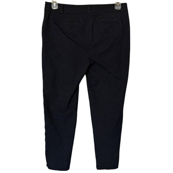 Talbots Black White Polka Dot Hampshire Ankle Cropped Pants Women's Size 10 - Picture 2 of 12